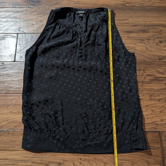 Jacob sleeveless silk polka dot top black size XS - Picture 11 of 16